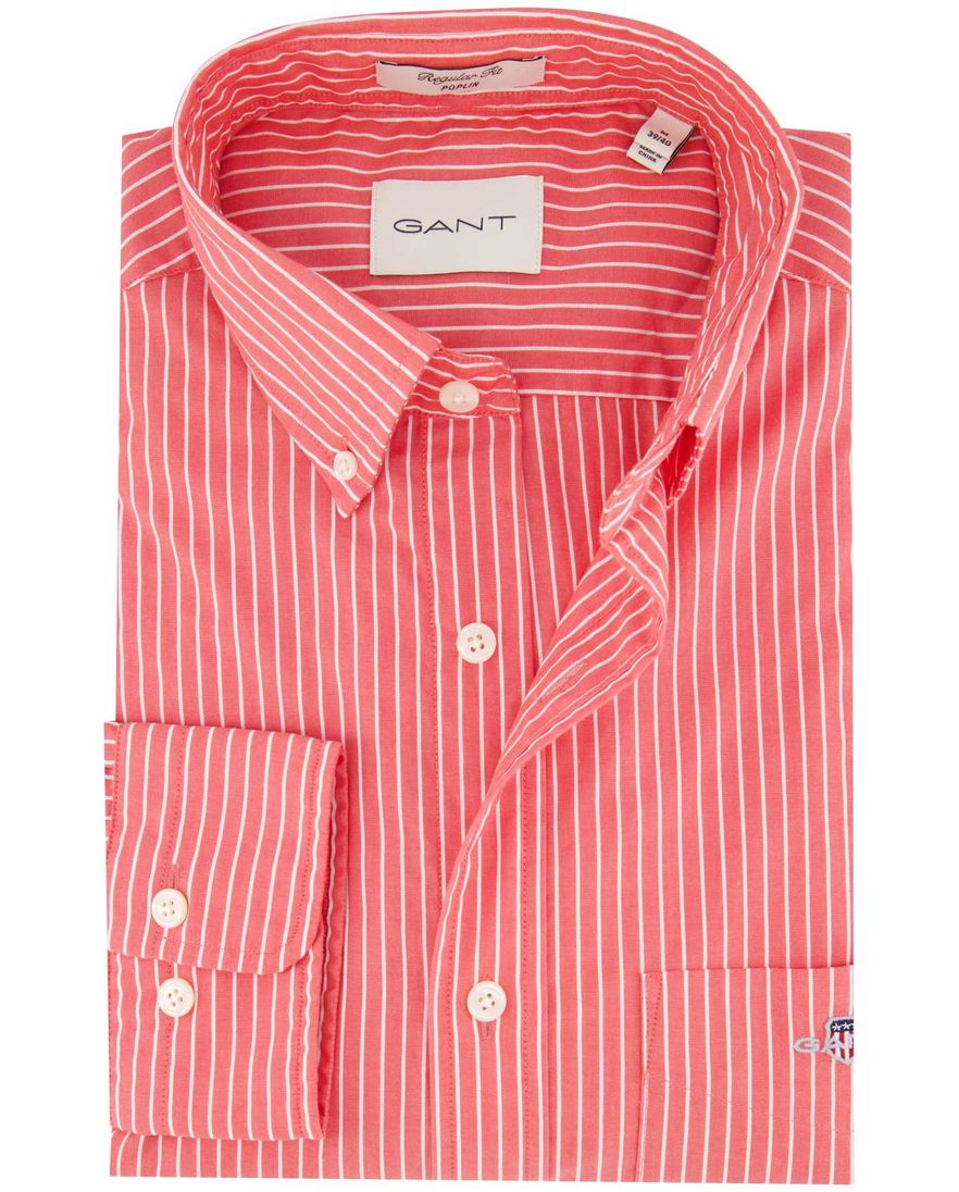 Gant overhemd rood button down boord Regular Fit