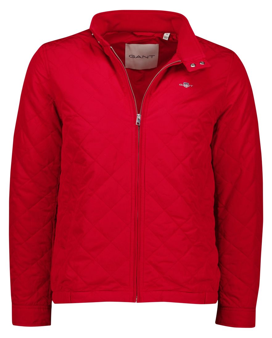 Gant jack rood effen hoge hals gewatteerd