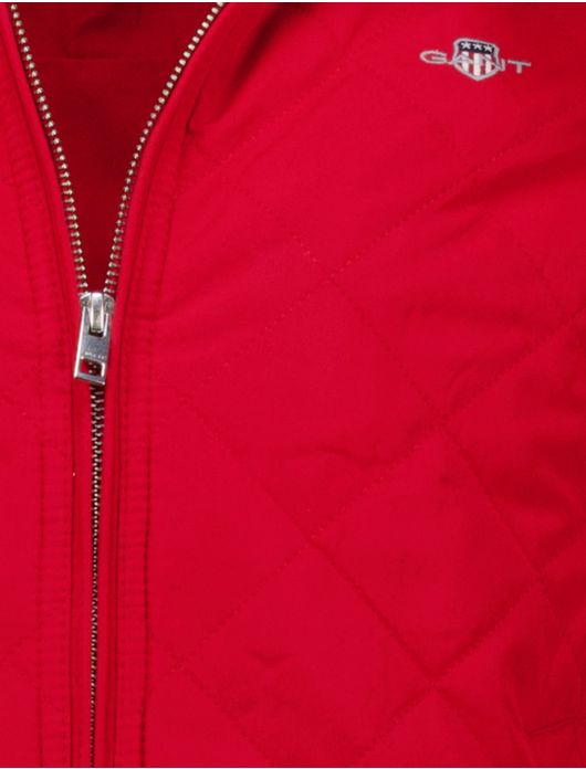 Gant jack rood effen hoge hals