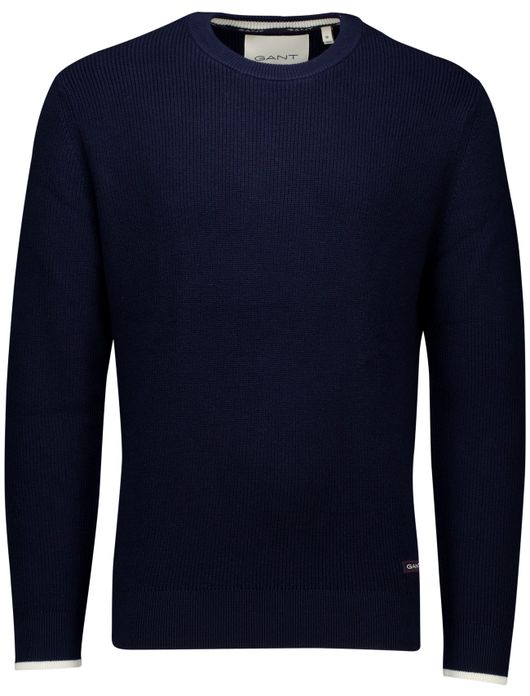 Gant ribbed trui navy