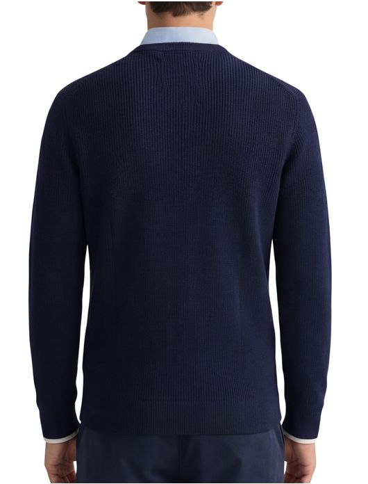 Gant ribbed trui navy