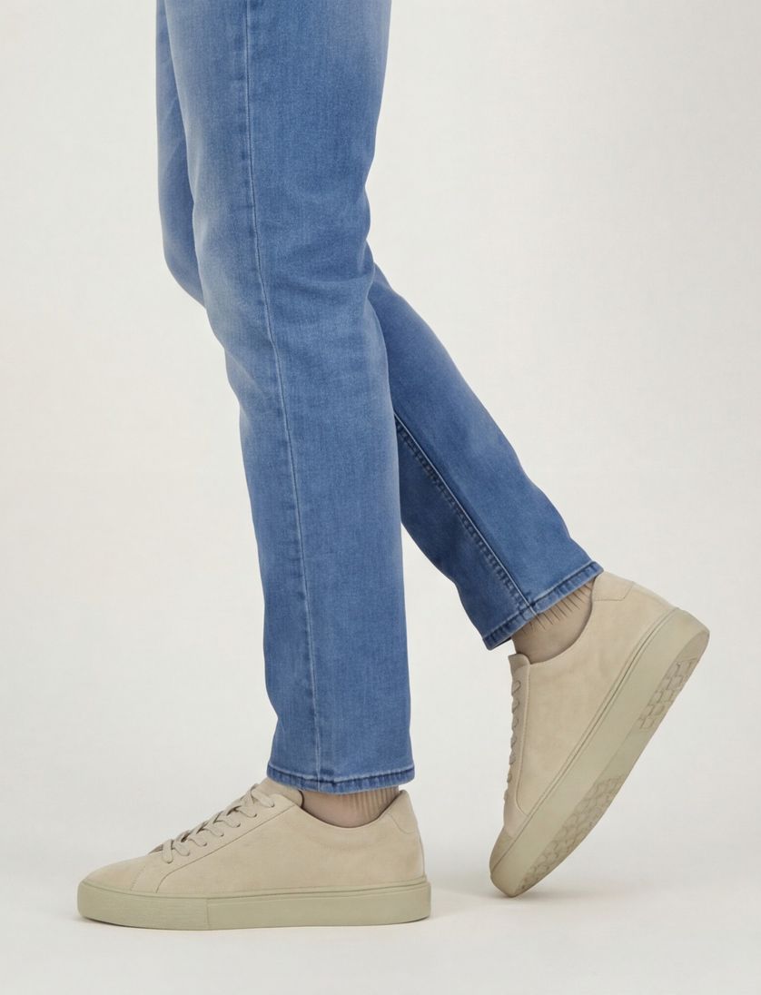 Blackstone sneakers grijs effen suede