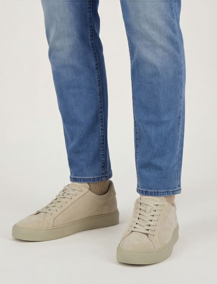 Blackstone sneakers grijs effen suede