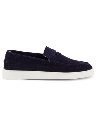 Blackstone Blackstone loafers donkerblauw laag leer effen