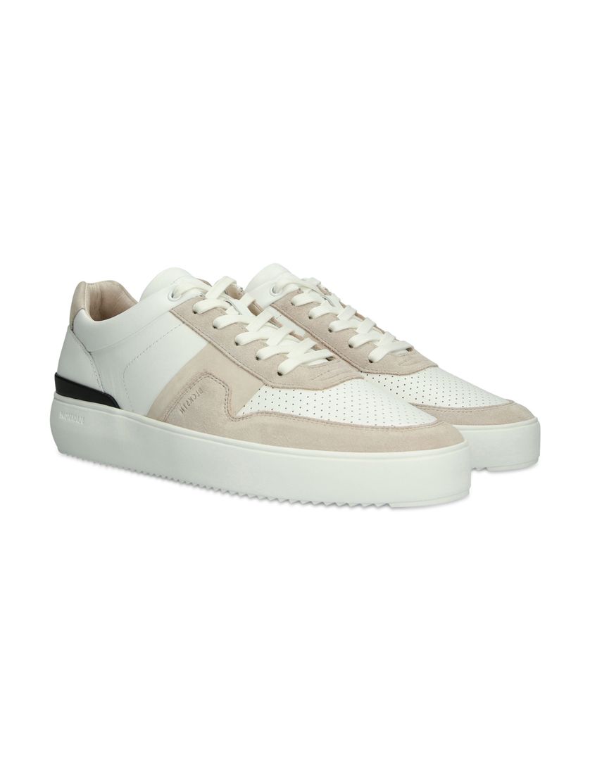 Blackstone sneakers wit beige veters