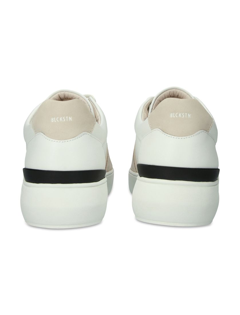 Blackstone sneakers wit beige veters