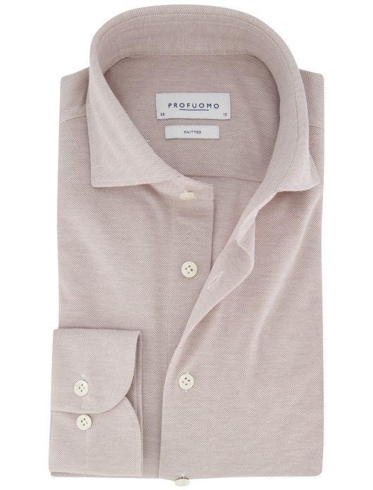 Profuomo overhemd knitted beige