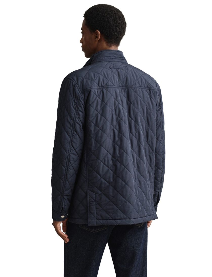 Gant Windcheater tussenjas donkerblauw effen