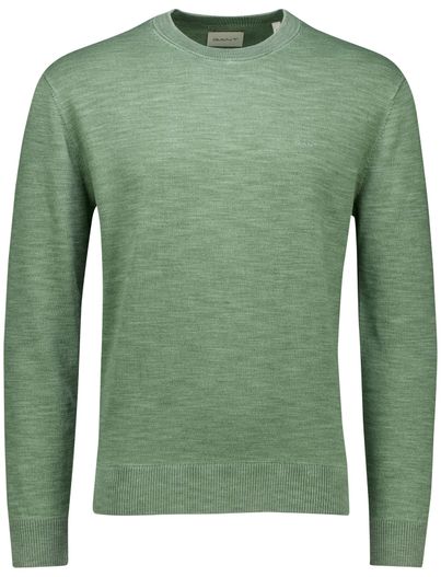 Gant Gant trui groen katoen ronde hals
