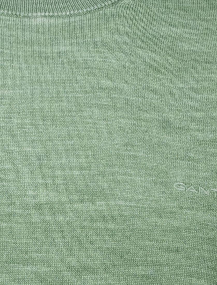 Gant trui groen katoen ronde hals