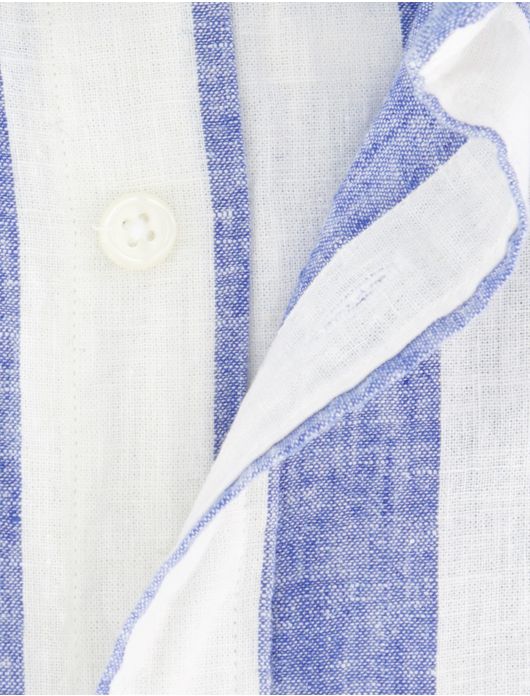 Gant overhemd blauw gestreept regular fit