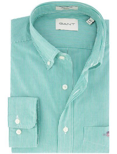 Gant Gant overhemd groen gestreept