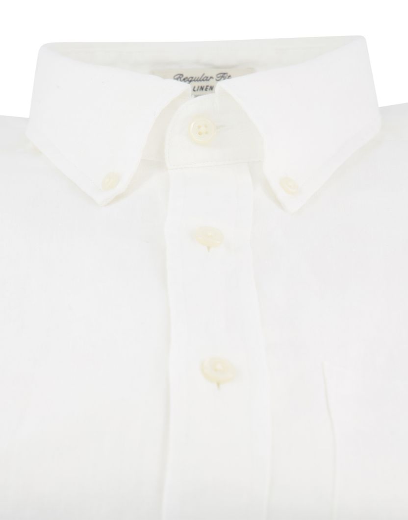 Gant overhemd wit linnen button-down