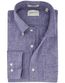 Gant overhemd donkerblauw linnen gemêleerd