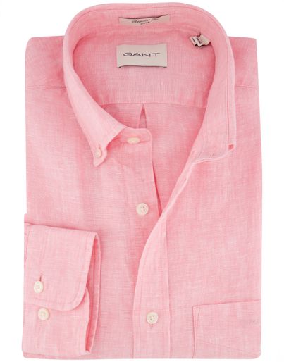 Gant Gant overhemd roze linnen