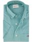 Gant overhemd korte mouw turquoise katoen