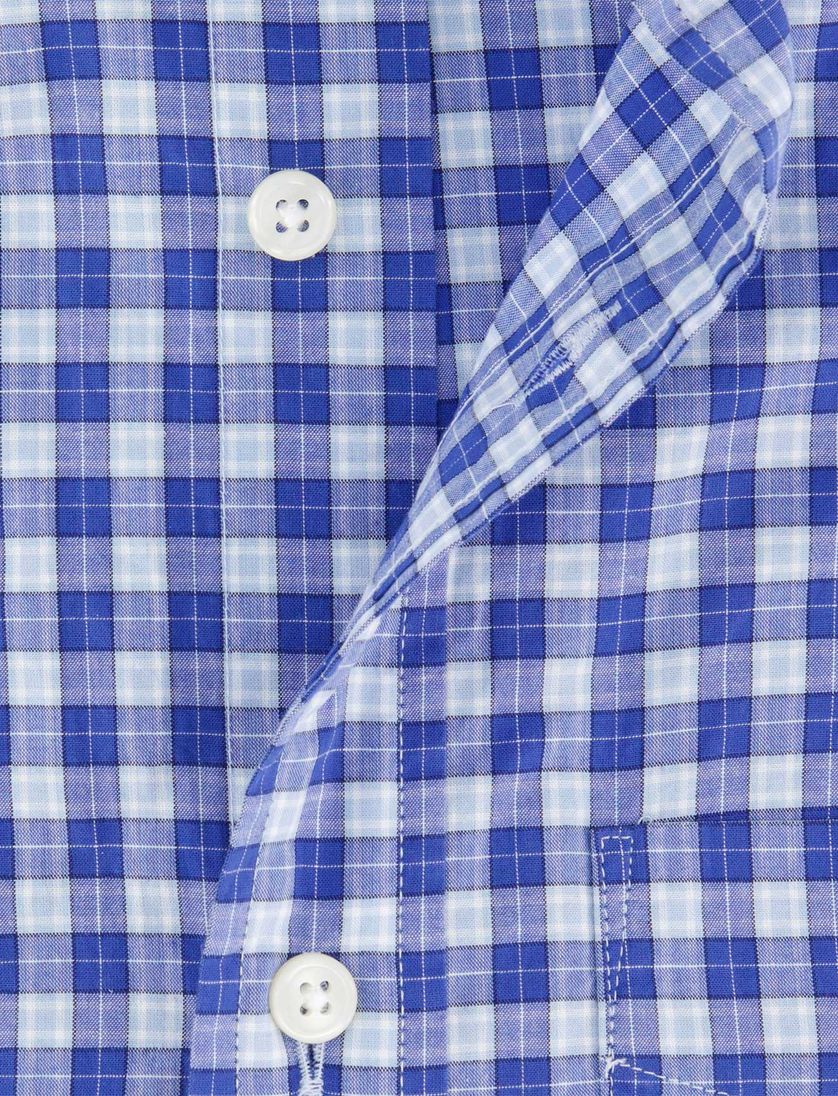 Gant overhemd korte mouw blauw button-down