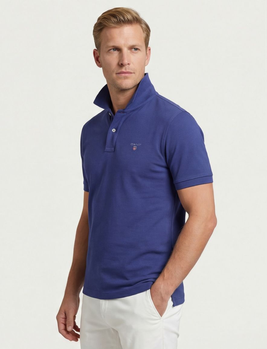 Gant Shield polo regular fit donkerblauw