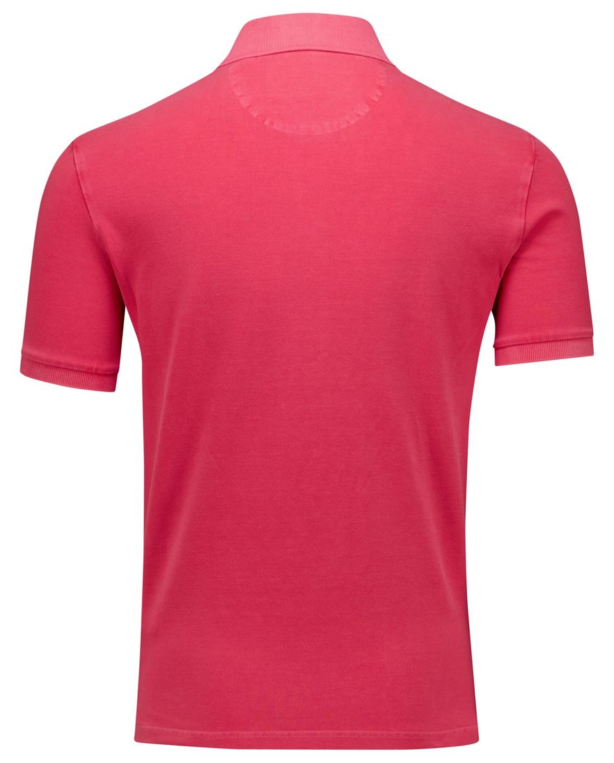 Gant polo watermeloen rood effen korte mouw