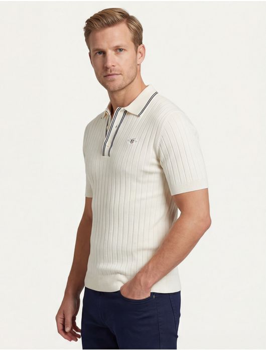 Gant poloshirt creme katoen