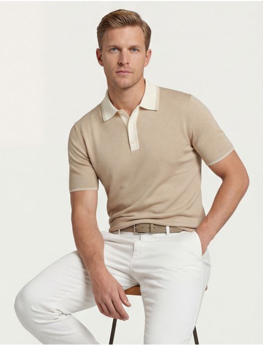 Gant polo beige modal blend