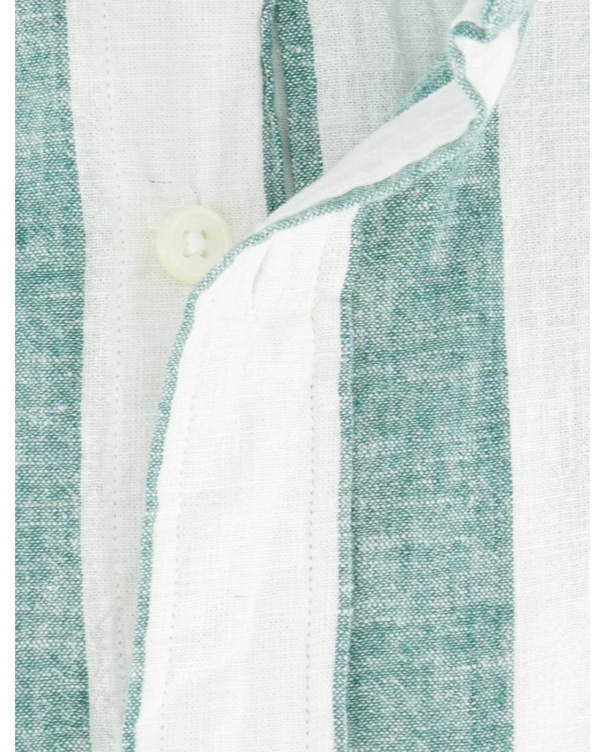 Gant overhemd groen gestreept lange mouw