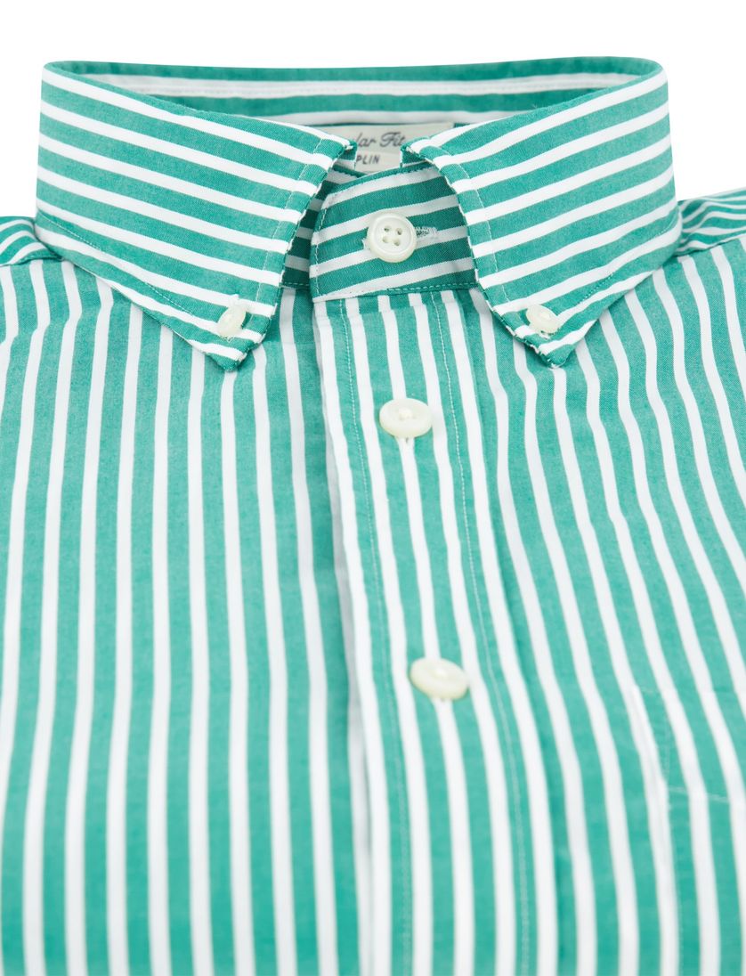 Gant overhemd gestreept groen regular fit