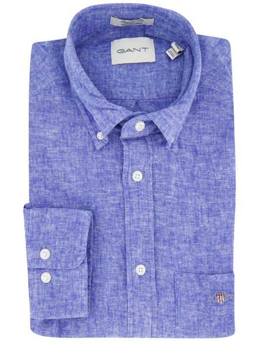 Gant overhemd blauw regular fit