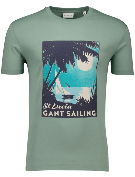 Gant T-shirt groen met afdruk