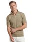 Gant polo beige met v-hals gemêleerd normale fit katoen