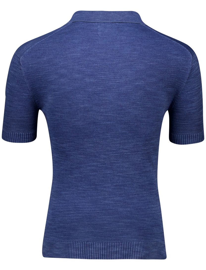 Gant sunfaded polo blauw v-hals katoen
