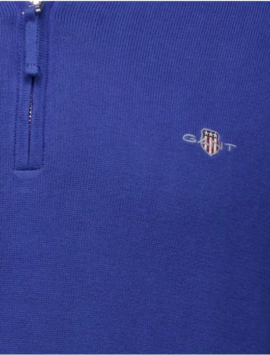 Gant classic half zip trui blauw