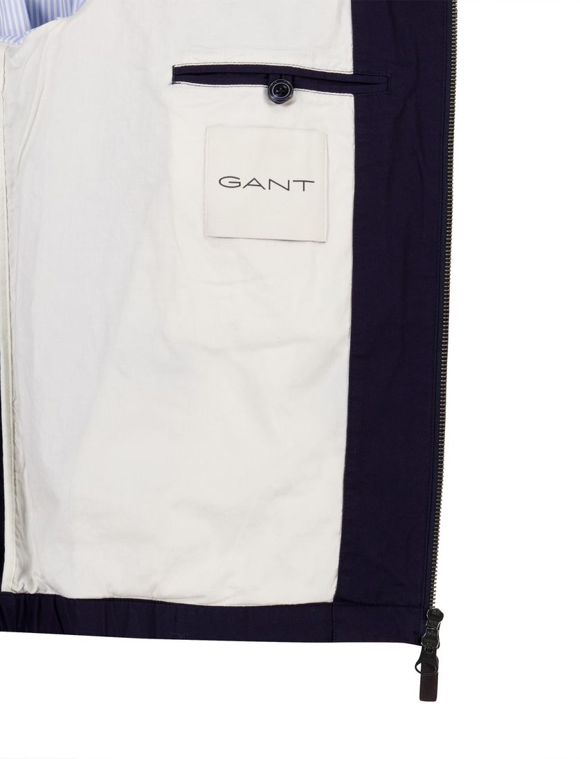 katoenen Gant jack donkerblauw effen normale fit