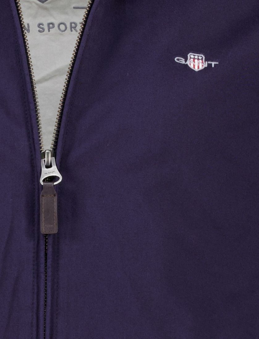 katoenen Gant jack donkerblauw effen normale fit