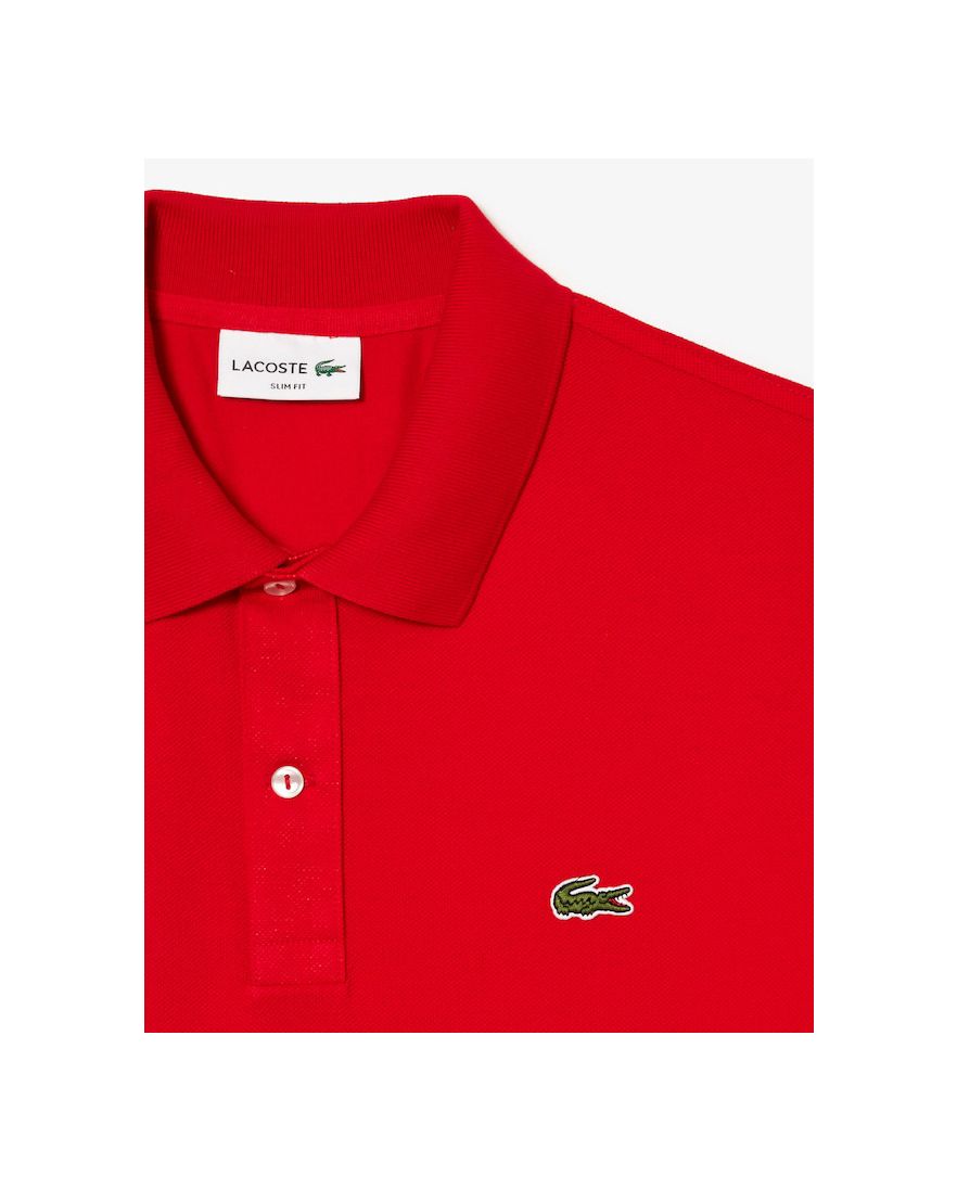 Lacoste polo Slim Fit rood pique