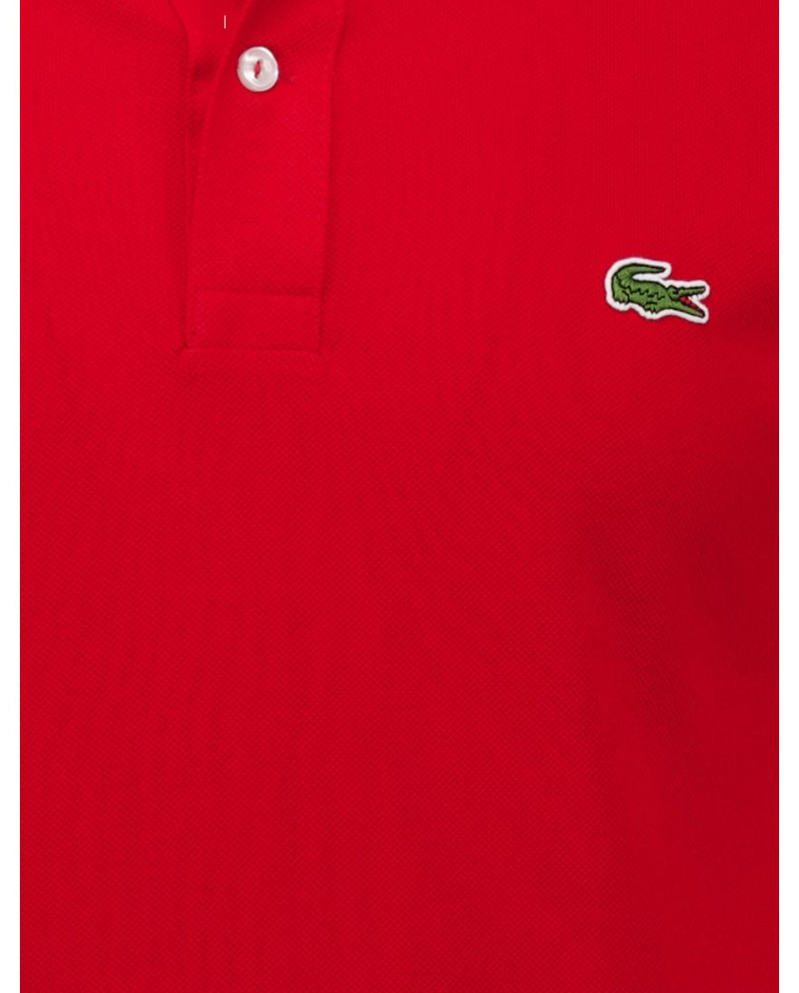 Lacoste polo Slim Fit rood pique