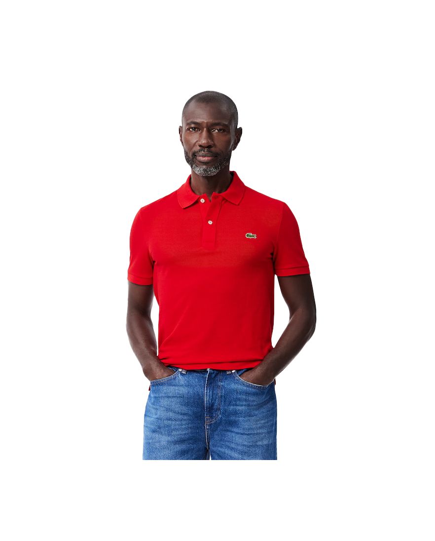 Lacoste polo Slim Fit rood pique