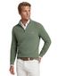 Gant trui groen half zip 100% katoen effen