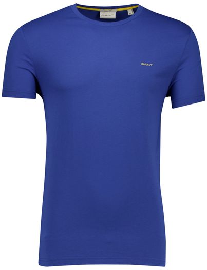 Gant Gant T-shirt blauw katoen met ronde hals