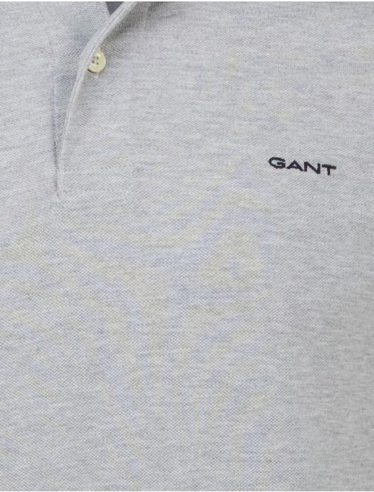 Gant Tipping korte mouw polo grijs pique