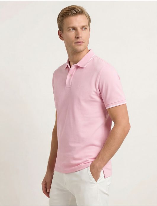 Gant Tipping polo roze pique