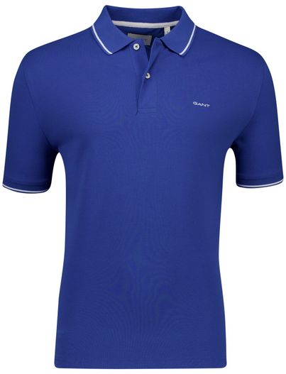 Gant Polo Gant blauw korte mouw normale fit katoen