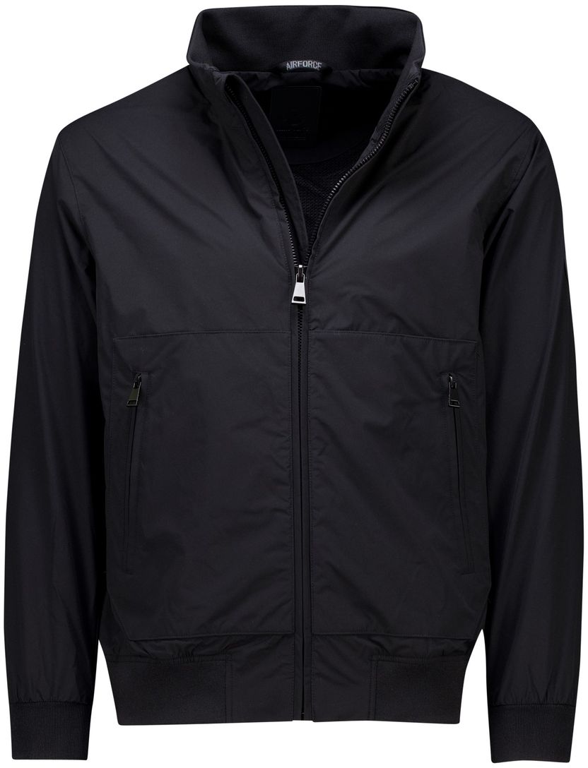 Airforce zomerjas zwart four way stretch Bomberjack