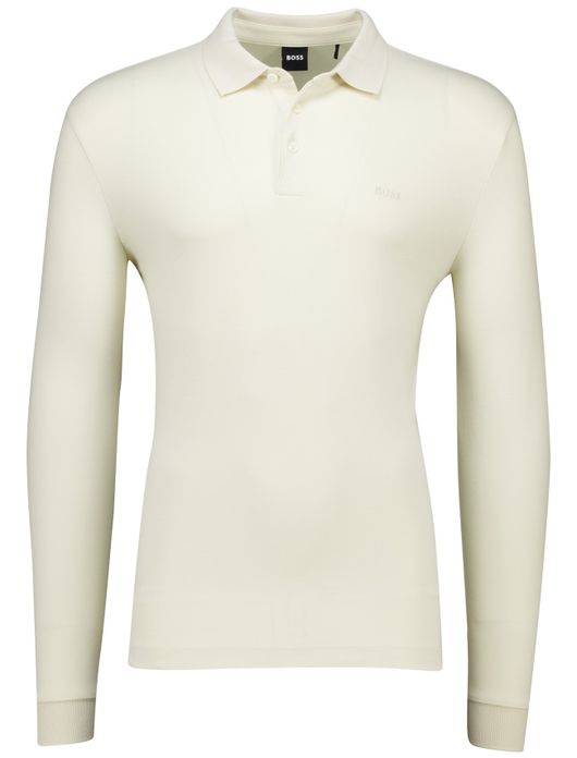 Hugo Boss Black Pado 30 lange mouw polo creme