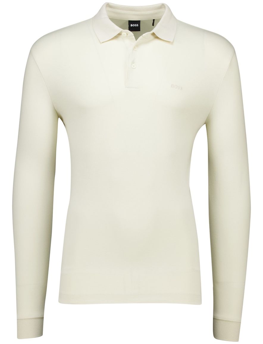 Hugo Boss Black Pado 30 lange mouw polo creme