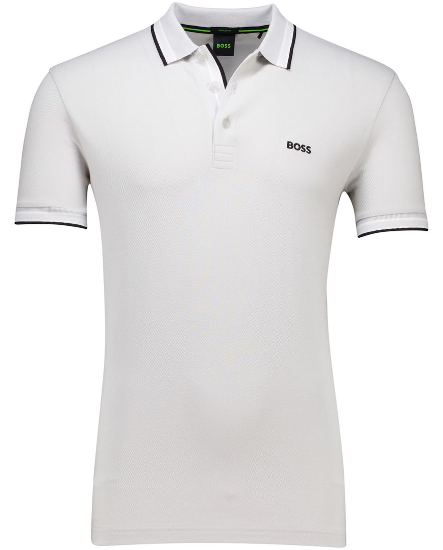 Hugo Boss polo paddy grijs regular fit korte mouw