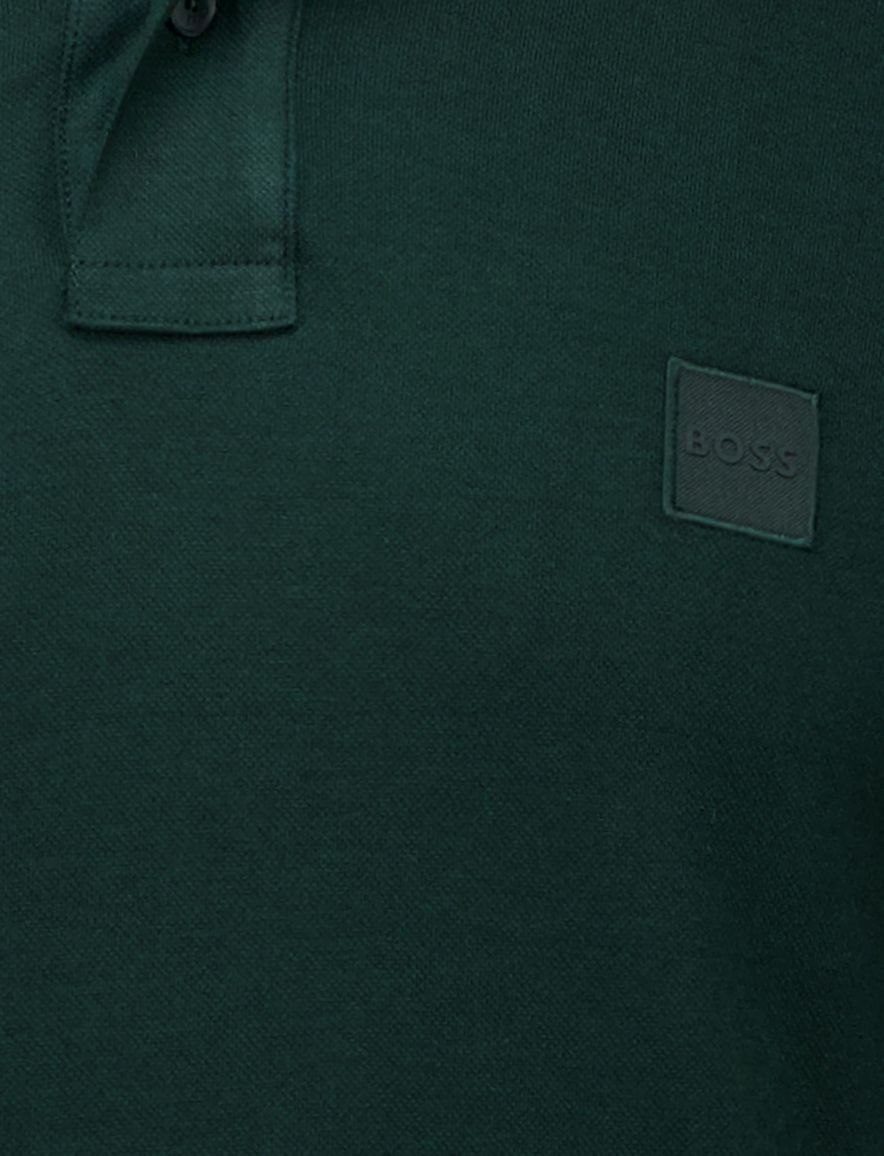 Hugo Boss Orange lange mouwen polo slim fit groen