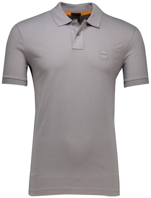 Boss orange polo grijs effen