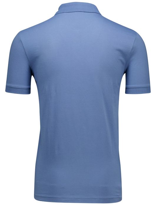 Boss orange blauw polo katoen