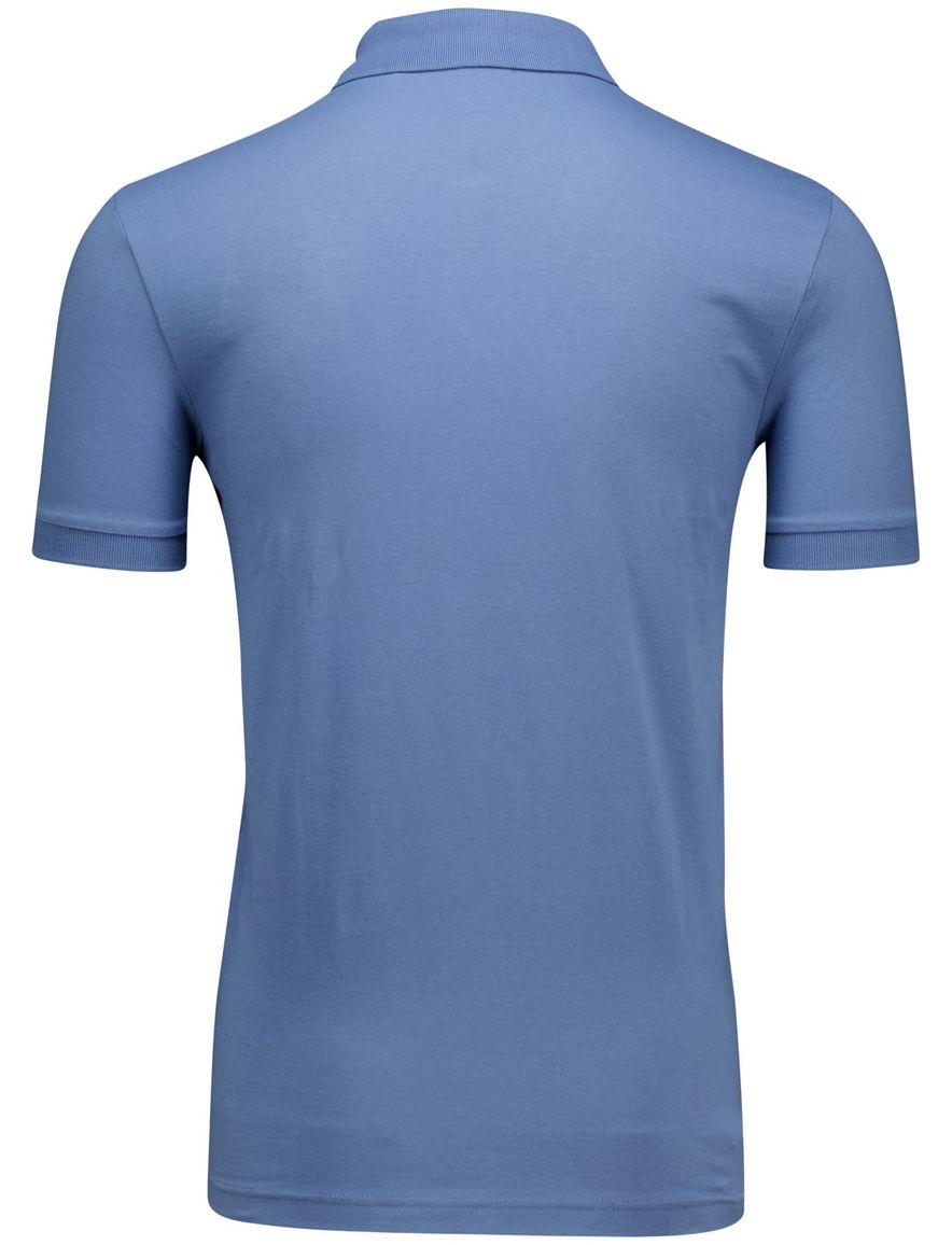 Boss Orange Passenger blauw polo katoen slim fit